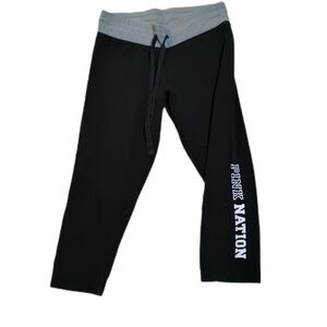 Victoria's Secret Black Joggers with Gray Waistband